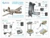 Quinta Studio QD32260 B-24D/B-24J Liberator, Nose, central and rear compartments 3D-Printed & coloured Interior on decal paper (Hobby Boss) 1/32